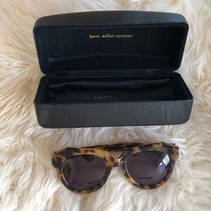 KAREN WALKER Number One Sunglasses in Crazy Tort